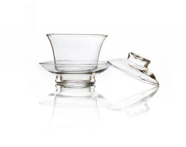 Gaiwan theeglas met schoteltje en deksel