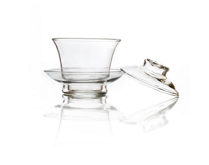 Gaiwan theeglas met schoteltje en deksel