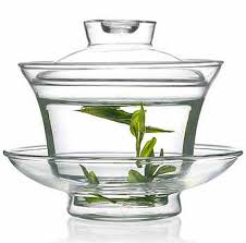 Gaiwan theeglas met schoteltje en deksel - Afbeelding 2