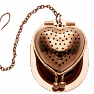 Theezeefje hartje rosé met onderzettertje